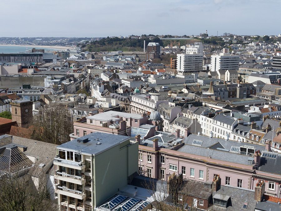 St Helier, Jersey, seen from Fort Regent